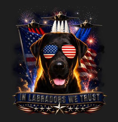 In Black Labrador Retrievers We Trust - Women's V-Neck T-Shirt