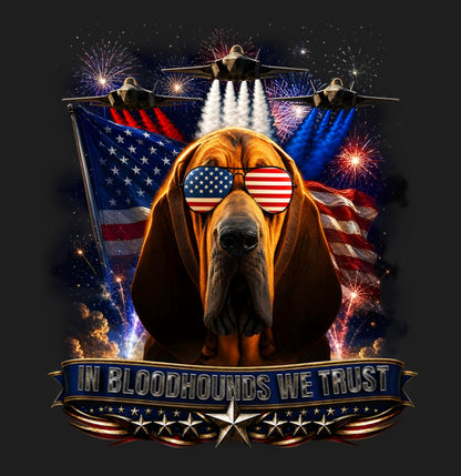 In Bloodhounds We Trust - Women's V-Neck T-Shirt