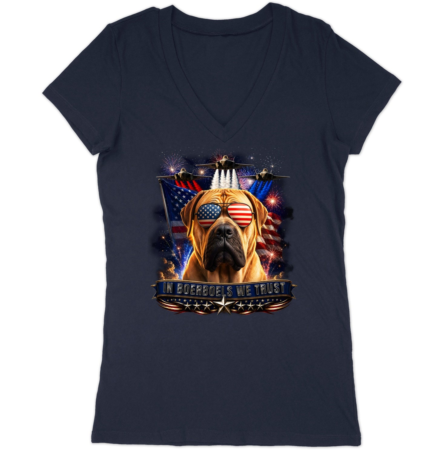 In Boerboels We Trust - Women's V-Neck T-Shirt