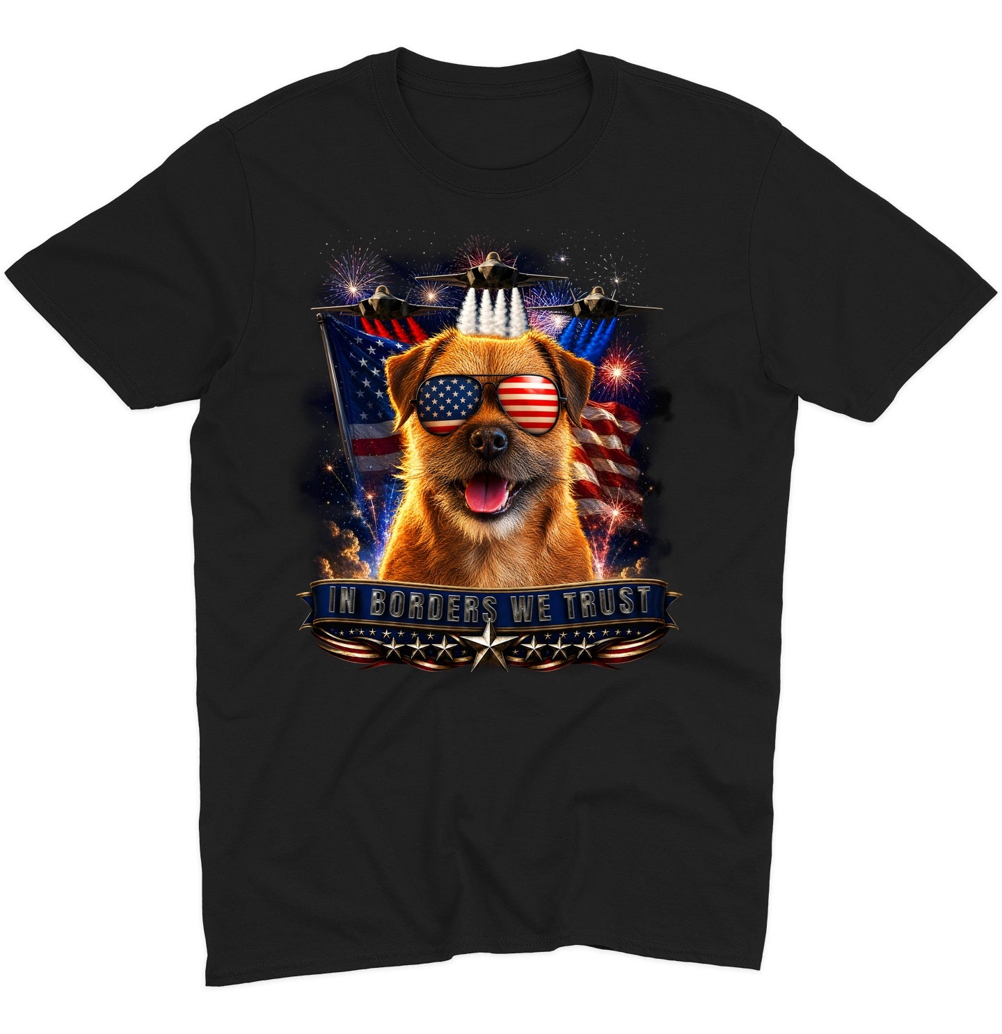 In Border Terriers We Trust - Adult Unisex T-Shirt