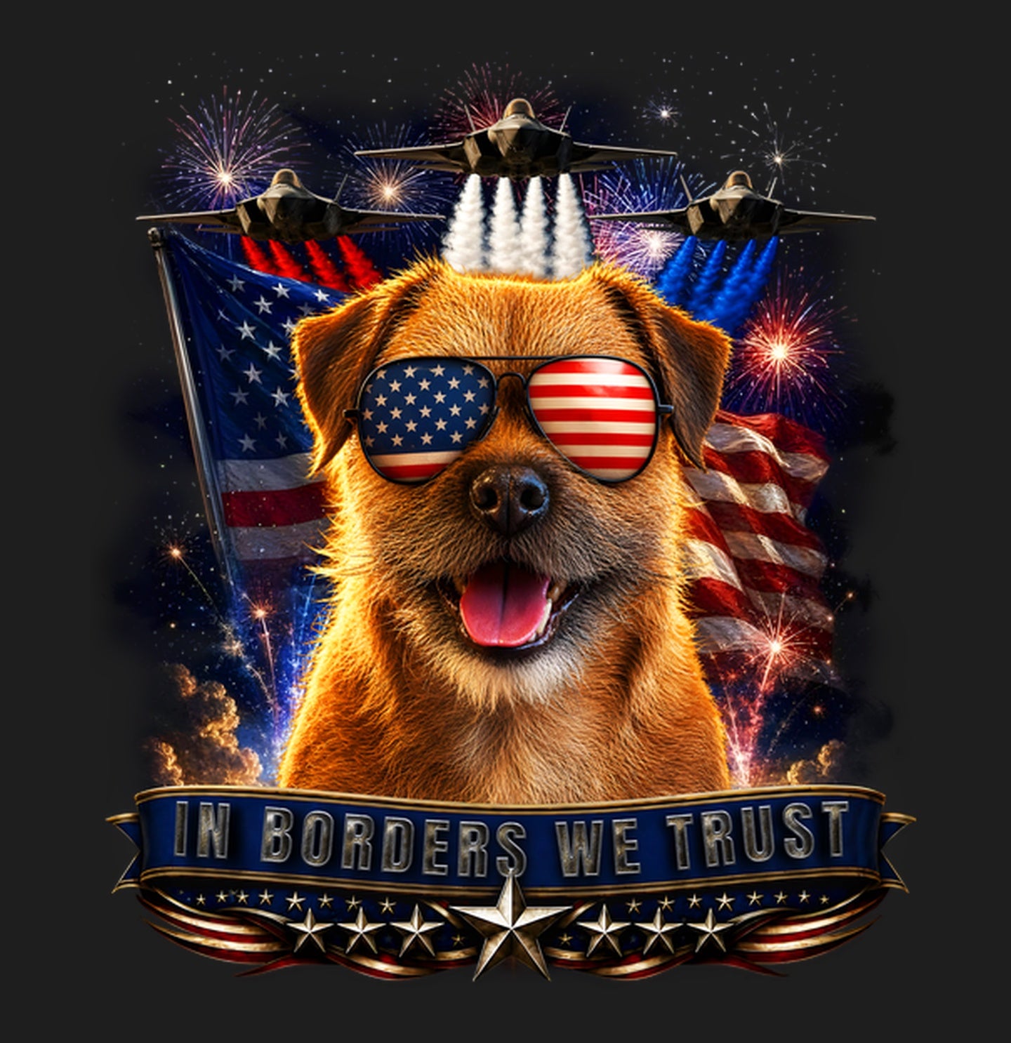 In Border Terriers We Trust - Women's V-Neck T-Shirt