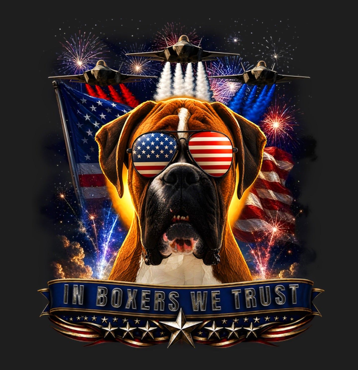 In Boxers We Trust - Women's V-Neck T-Shirt