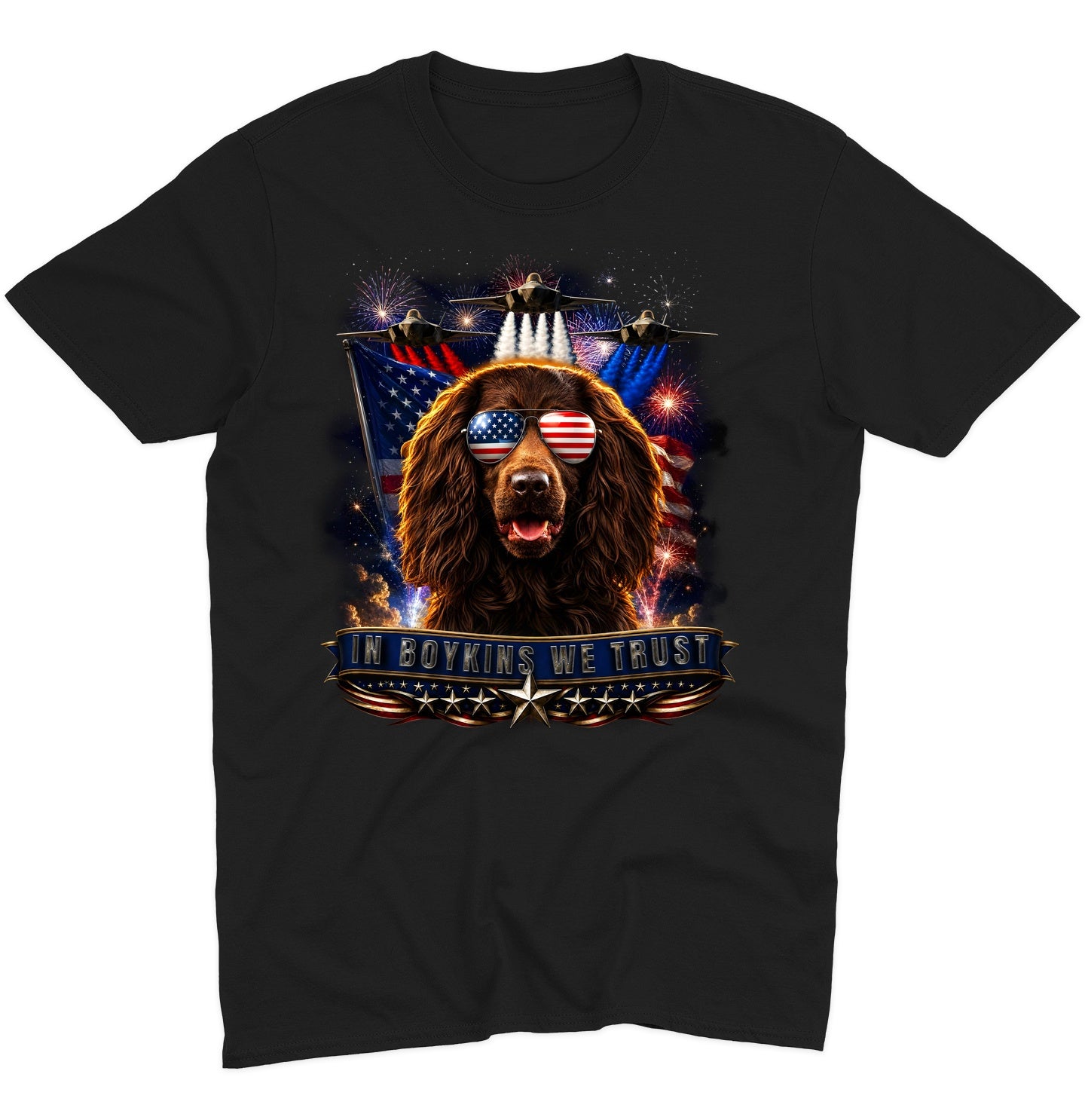 In Boykin Spaniels We Trust - Adult Unisex T-Shirt
