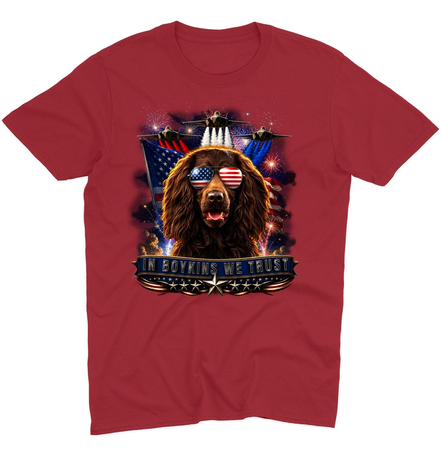 In Boykin Spaniels We Trust - Adult Unisex T-Shirt