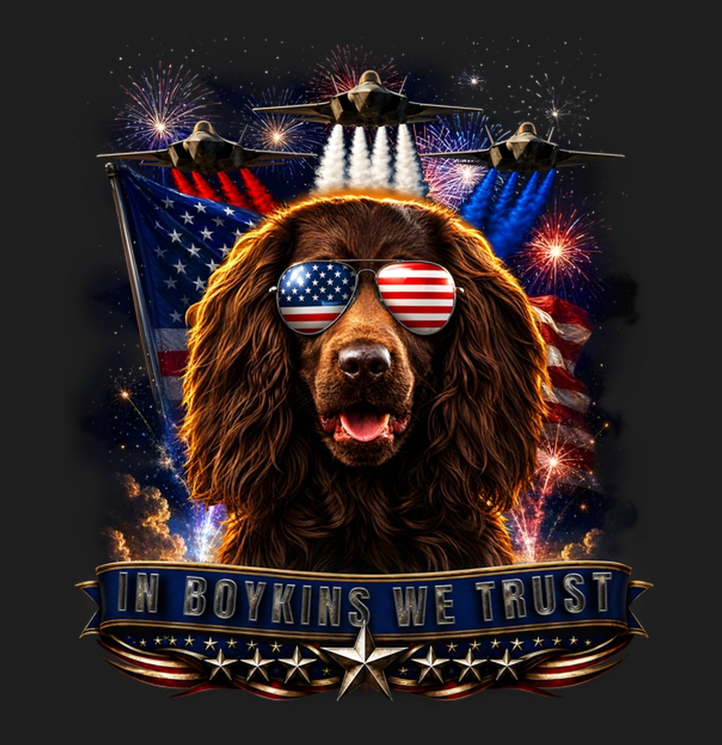 In Boykin Spaniels We Trust - Women's V-Neck T-Shirt