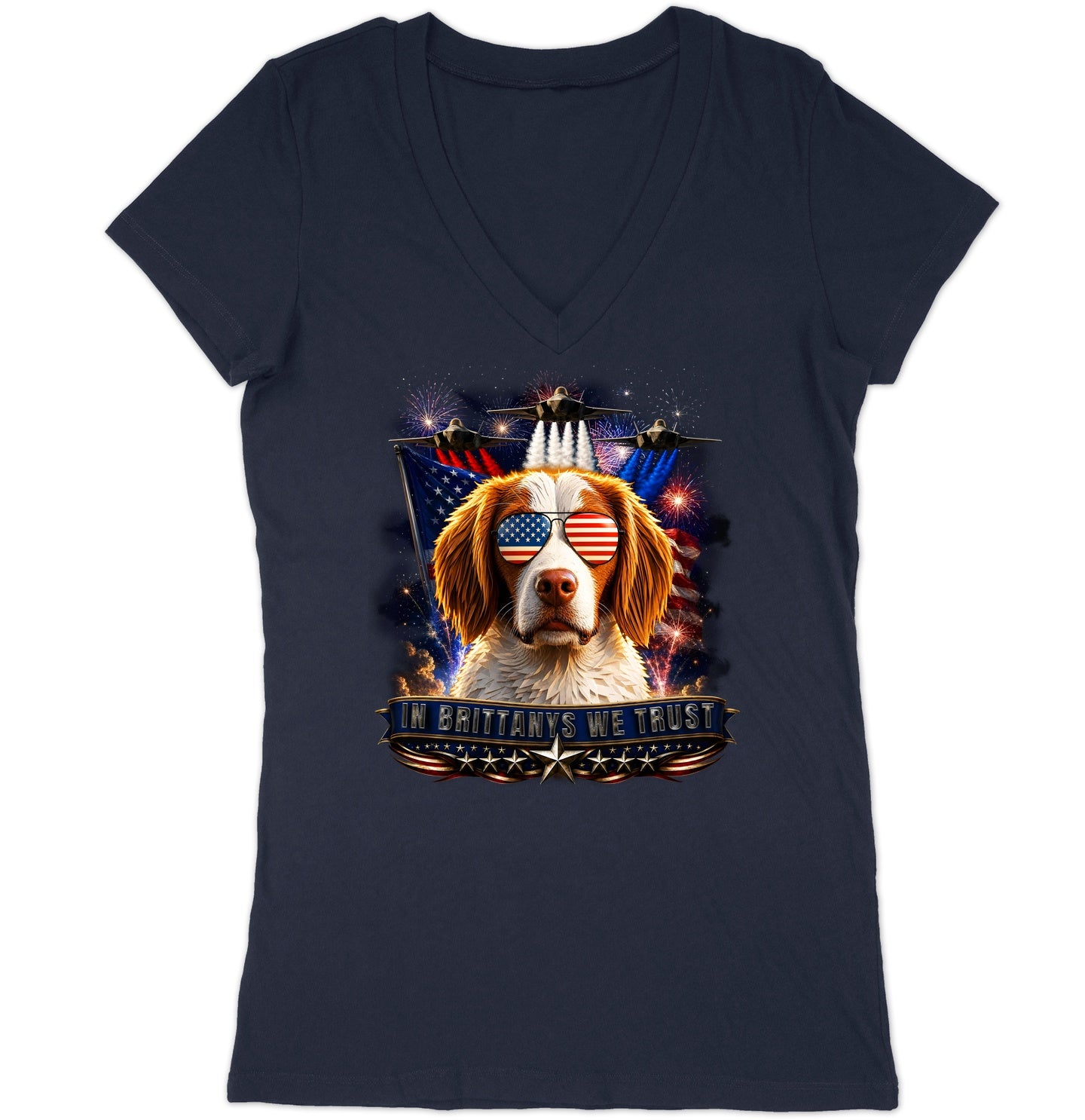 In Brittanys We Trust - Women's V-Neck T-Shirt