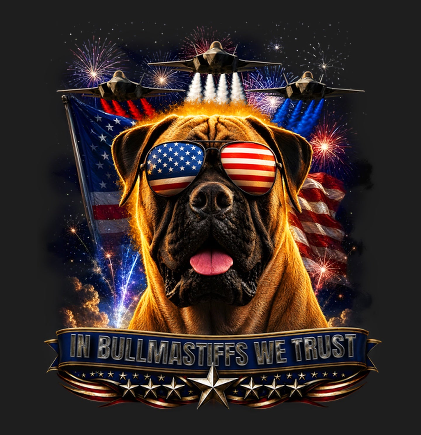 In Bullmastiffs We Trust - Women's V-Neck T-Shirt