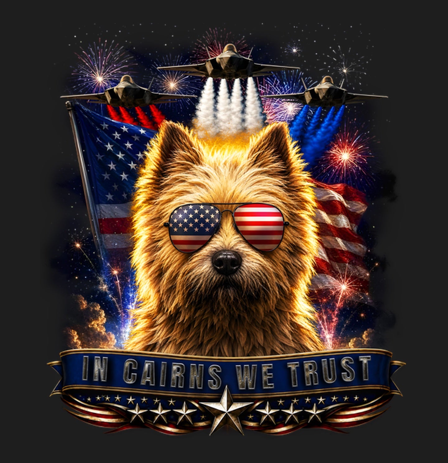 In Cairn Terriers We Trust - Women's V-Neck T-Shirt