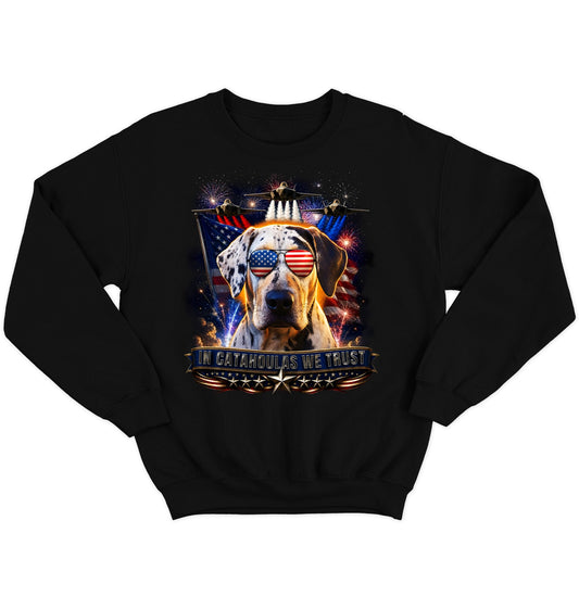 In Catahoula Leopard Dogs We Trust - Crewneck Sweatshirt
