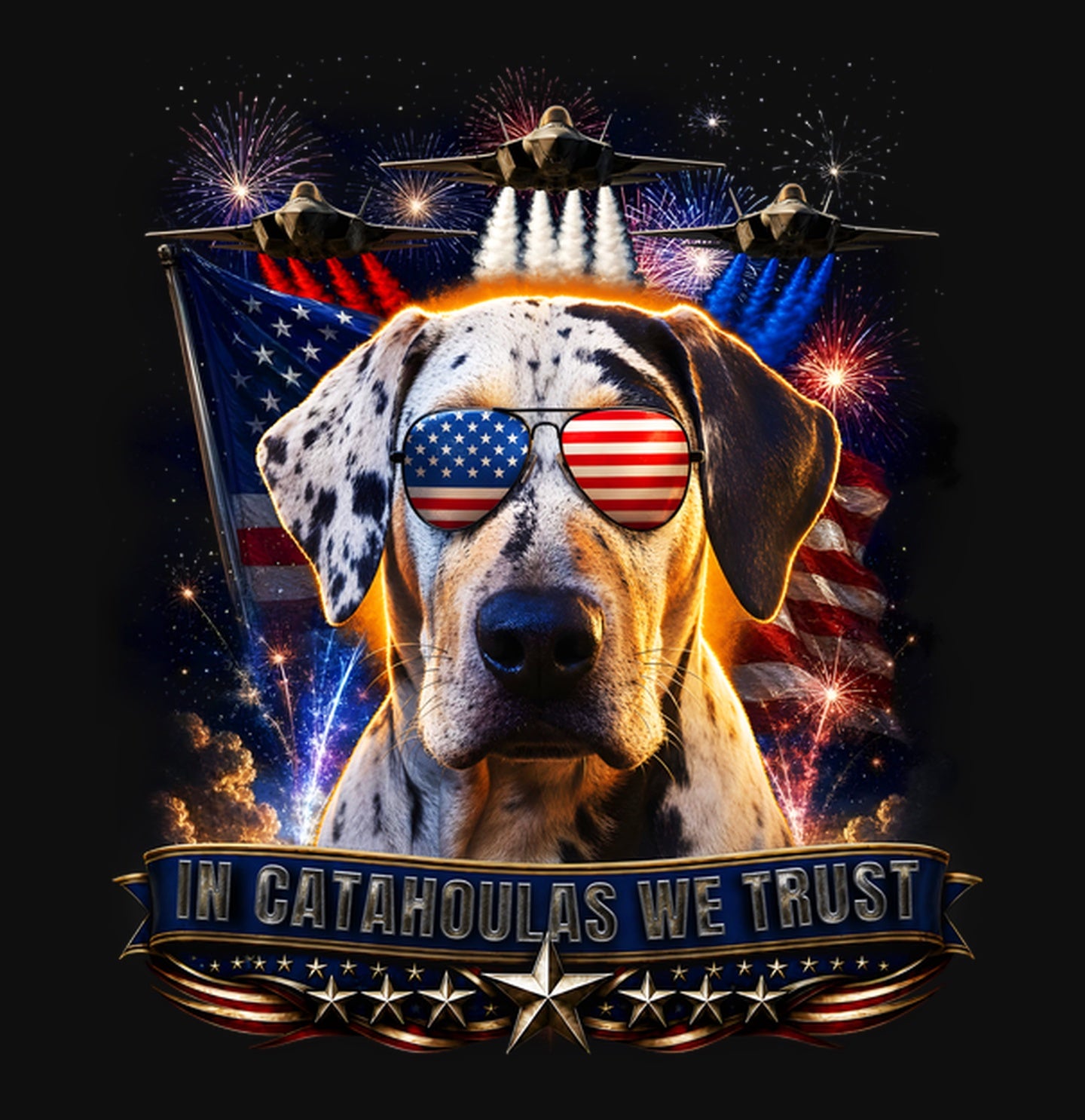In Catahoula Leopard Dogs We Trust - Crewneck Sweatshirt