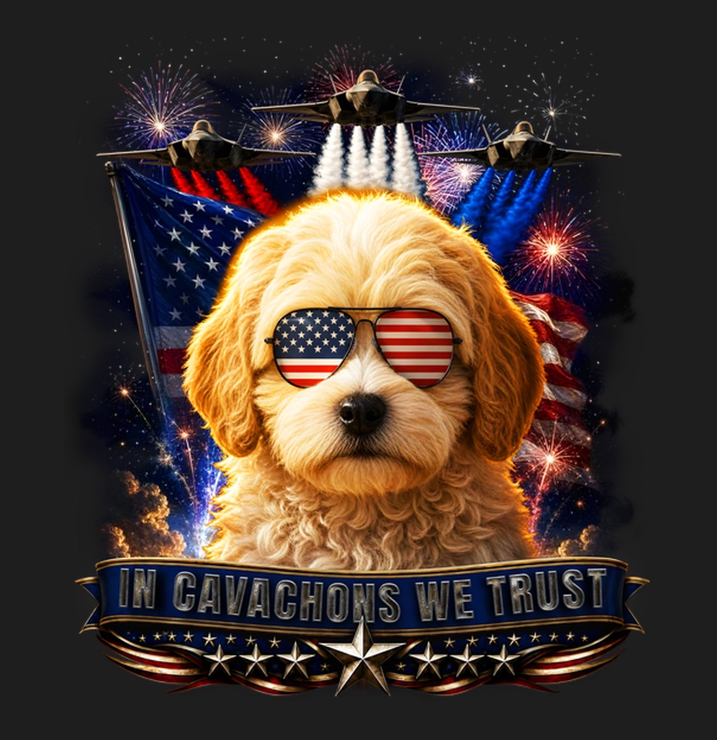 In Cavachons We Trust - Women's V-Neck T-Shirt