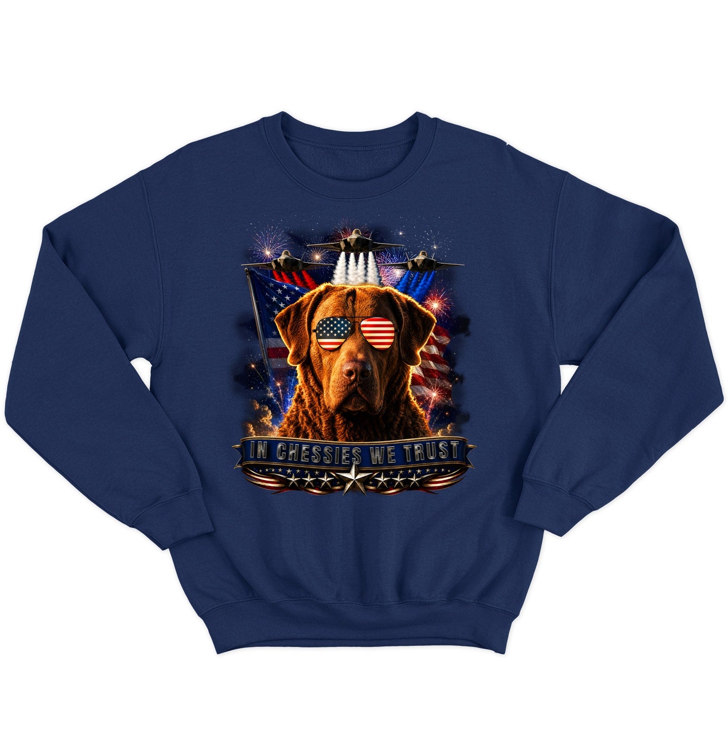 In Chesapeake Bay Retrievers We Trust - Crewneck Sweatshirt