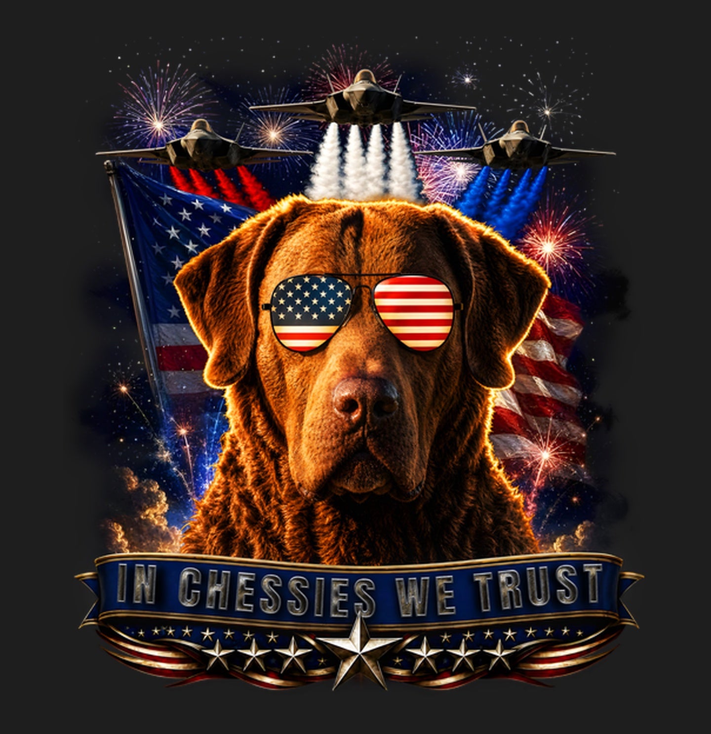 In Chesapeake Bay Retrievers We Trust - Women's V-Neck T-Shirt