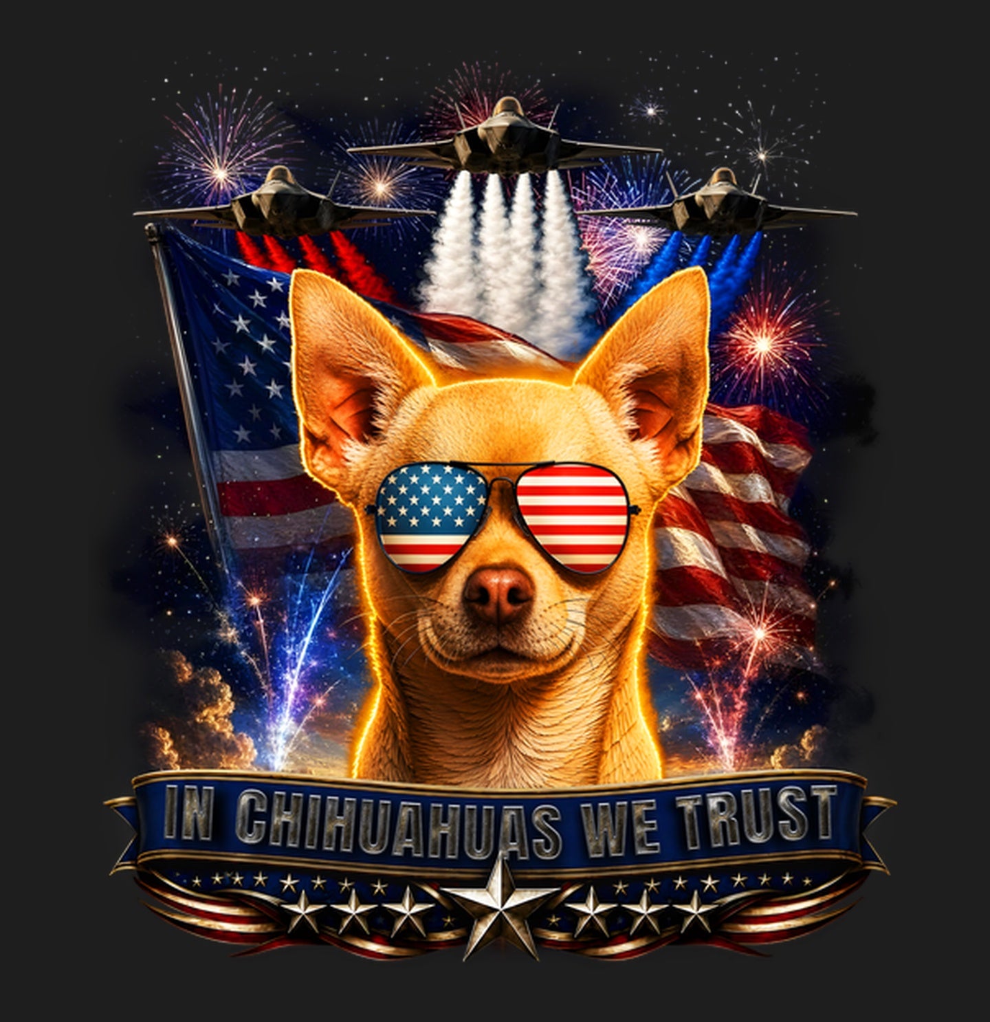 In Chihuahuas We Trust - Women's V-Neck T-Shirt