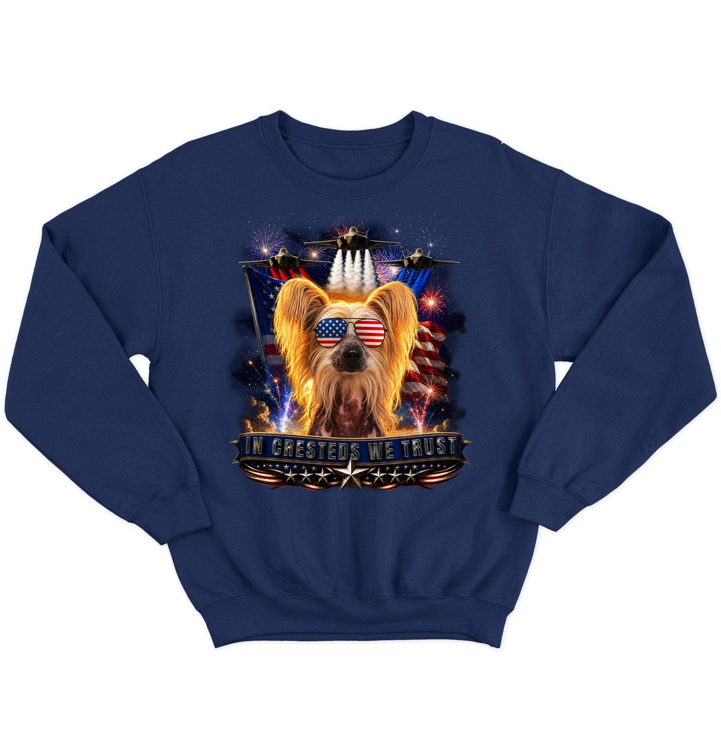 In Chinese Cresteds We Trust - Crewneck Sweatshirt