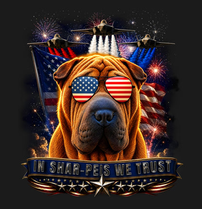 In Chinese Shar-Pei We Trust - Adult Unisex T-Shirt
