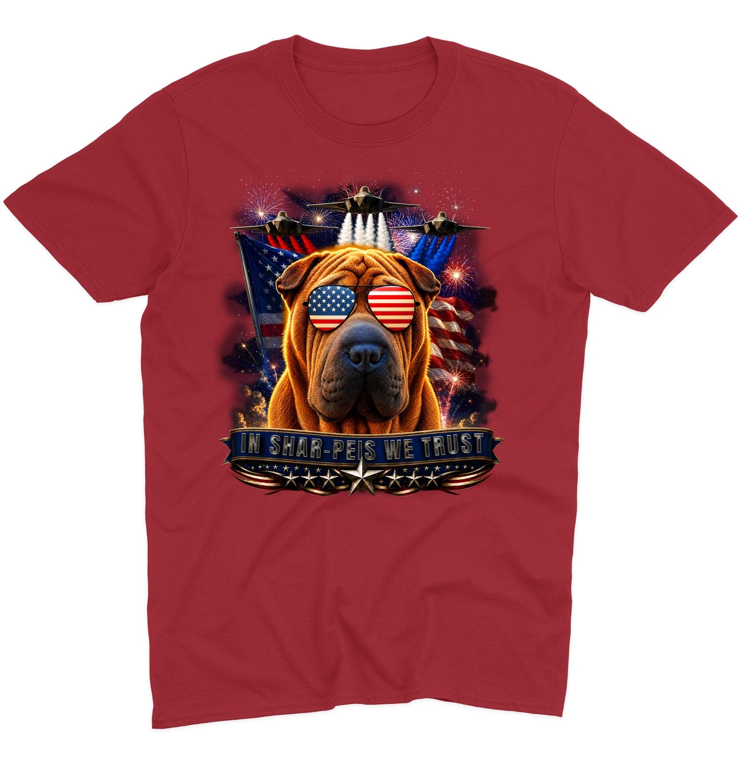 In Chinese Shar-Pei We Trust - Adult Unisex T-Shirt