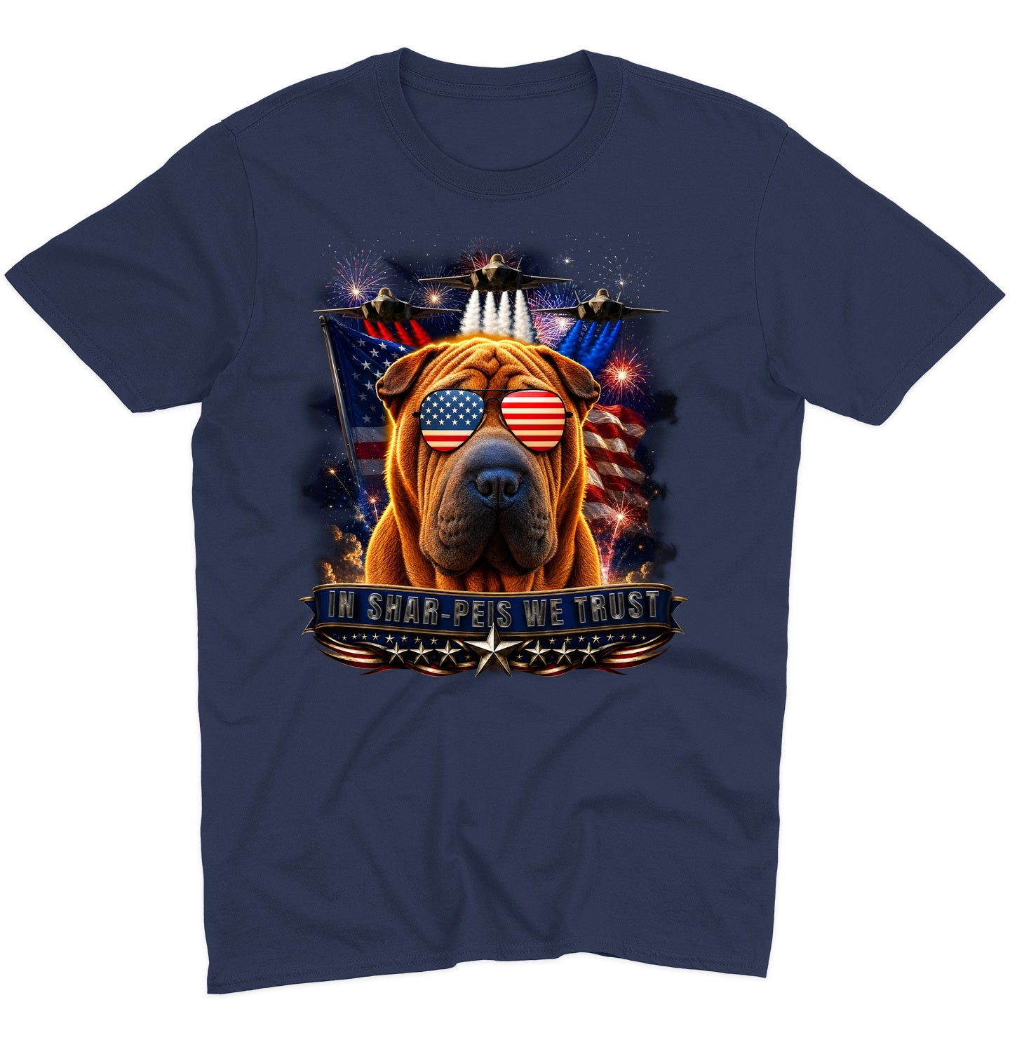 In Chinese Shar-Pei We Trust - Adult Unisex T-Shirt