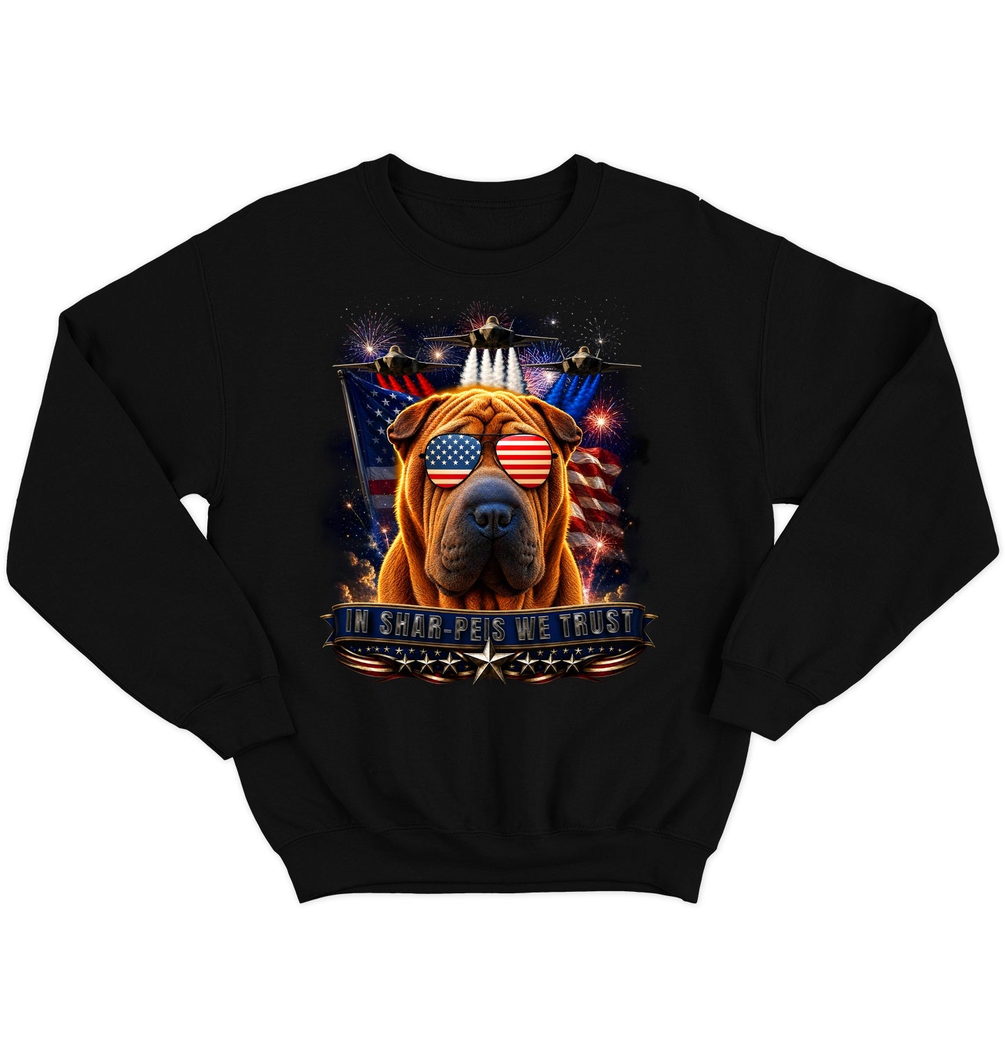 In Chinese Shar-Pei We Trust - Crewneck Sweatshirt