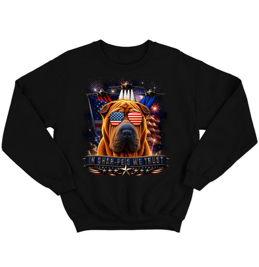 In Chinese Shar-Pei We Trust - Crewneck Sweatshirt