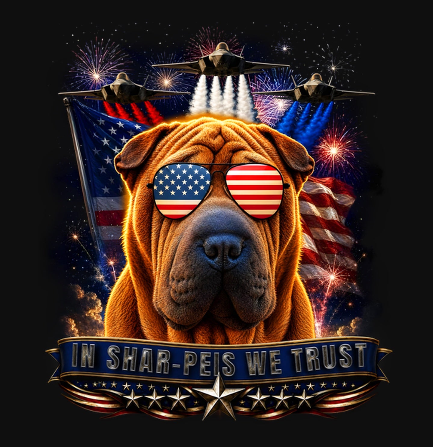 In Chinese Shar-Pei We Trust - Crewneck Sweatshirt