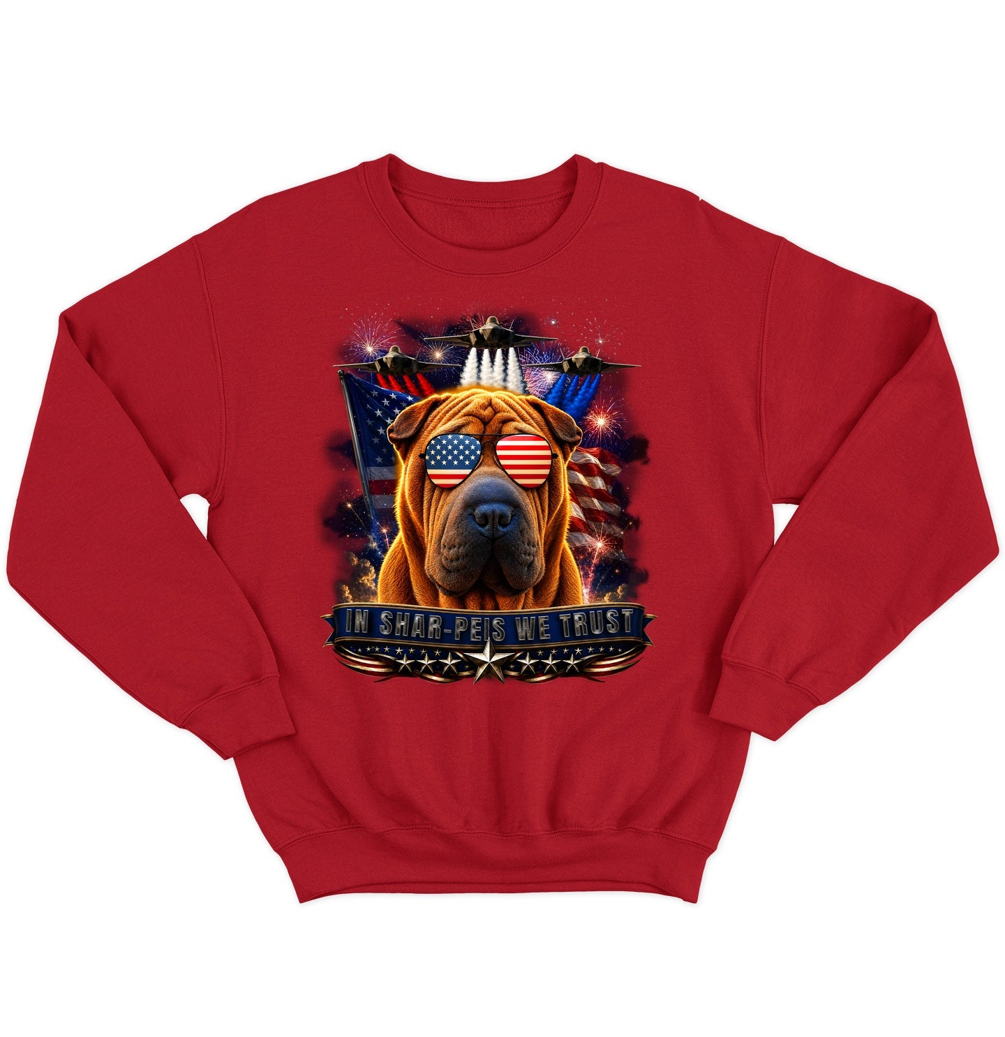 In Chinese Shar-Pei We Trust - Crewneck Sweatshirt