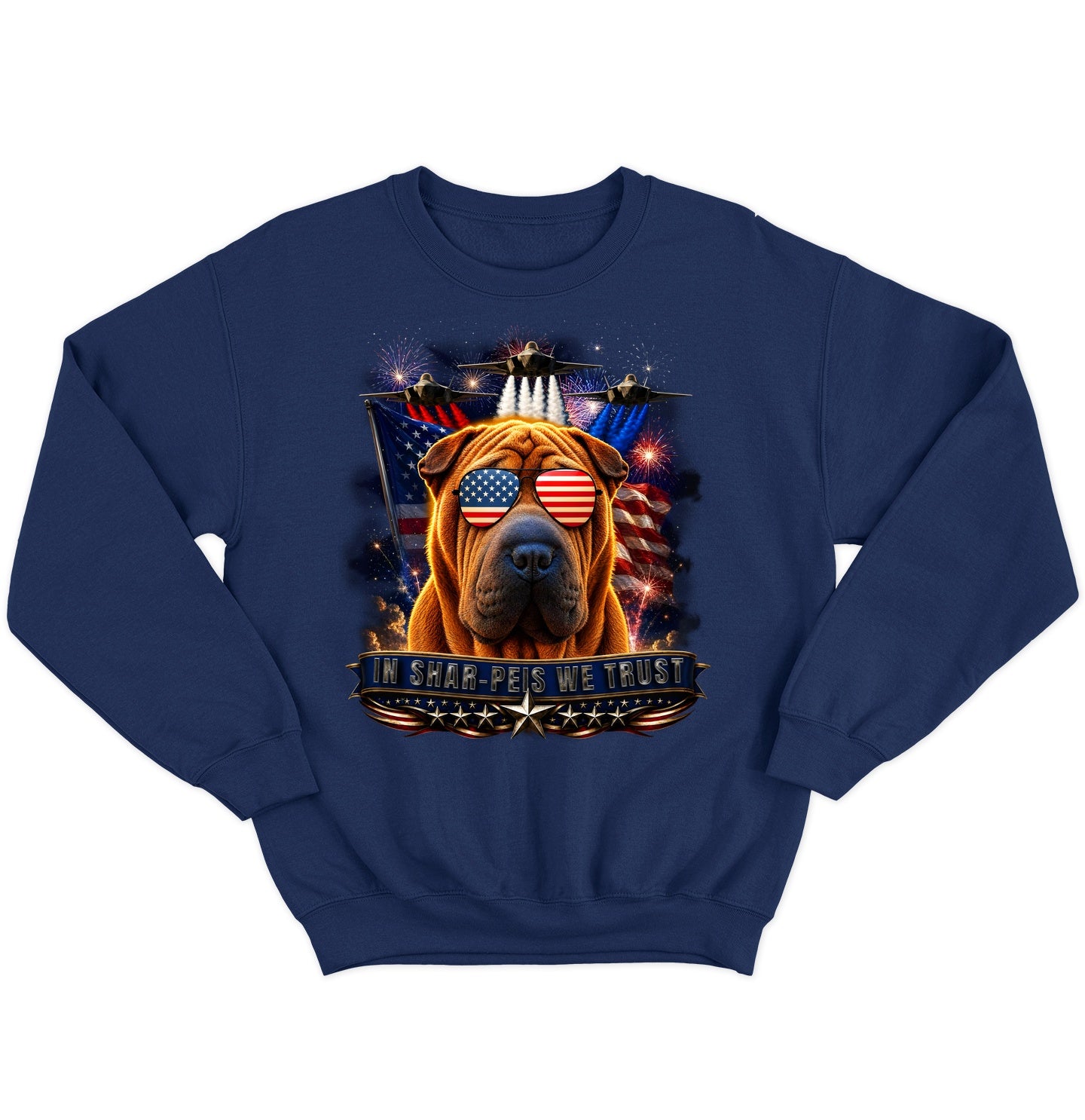In Chinese Shar-Pei We Trust - Crewneck Sweatshirt