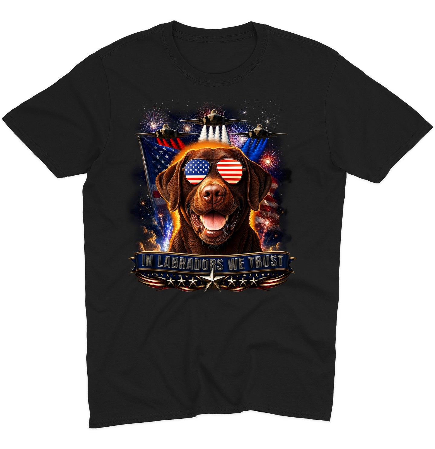 In Chocolate Labrador Retrievers We Trust - Adult Unisex T-Shirt