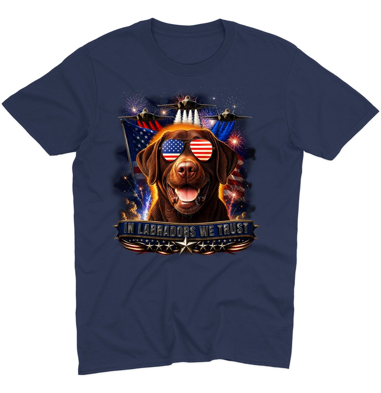 In Chocolate Labrador Retrievers We Trust - Adult Unisex T-Shirt