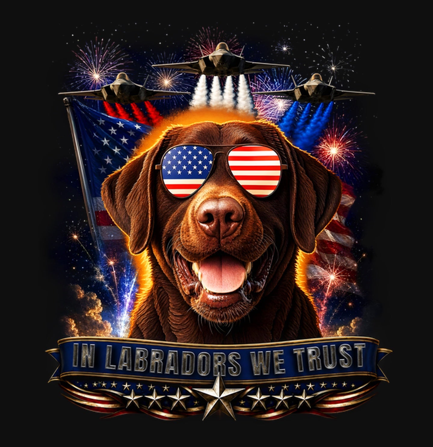 In Chocolate Labrador Retrievers We Trust - Crewneck Sweatshirt