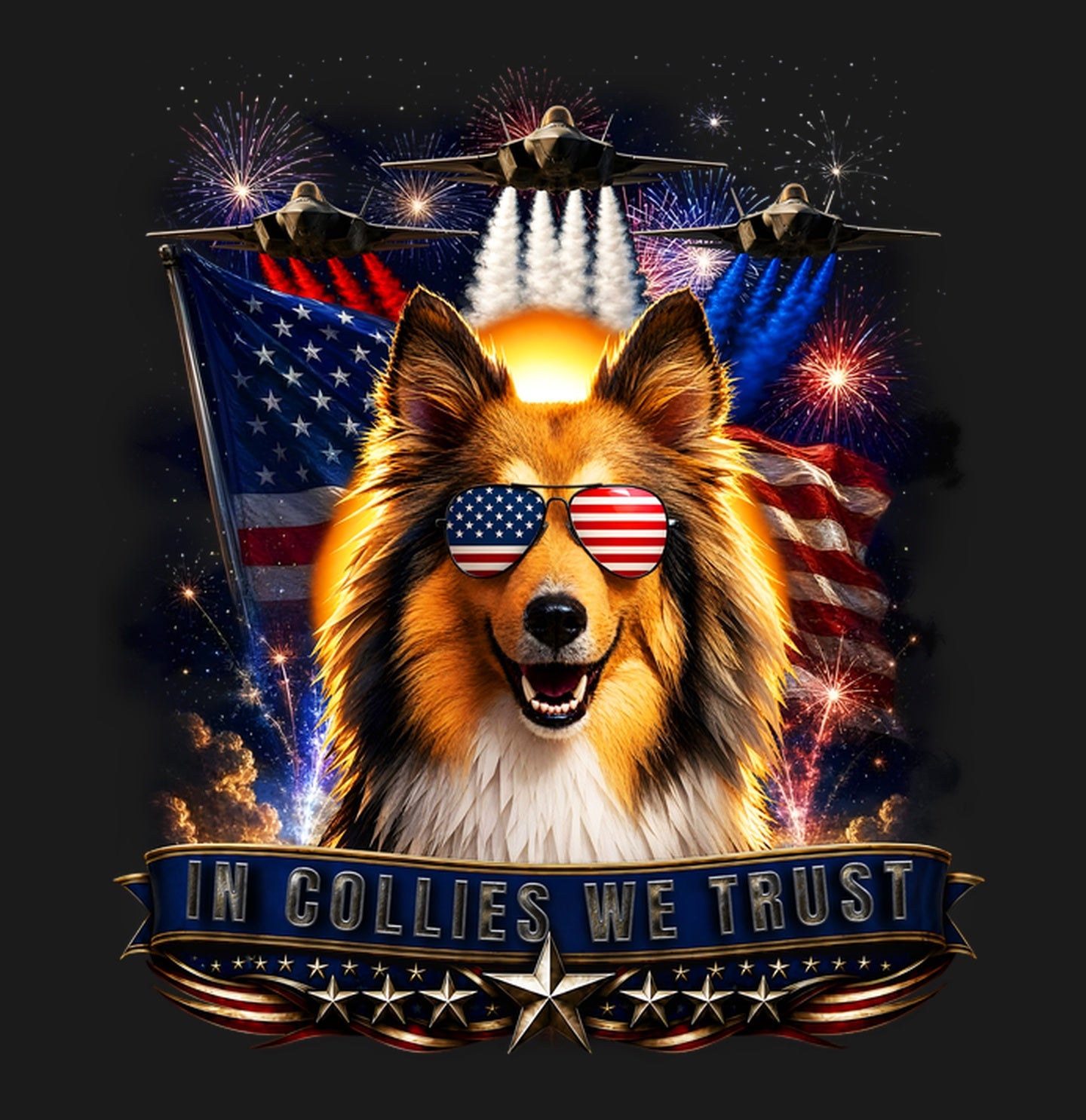 In Collies We Trust - Adult Unisex T-Shirt