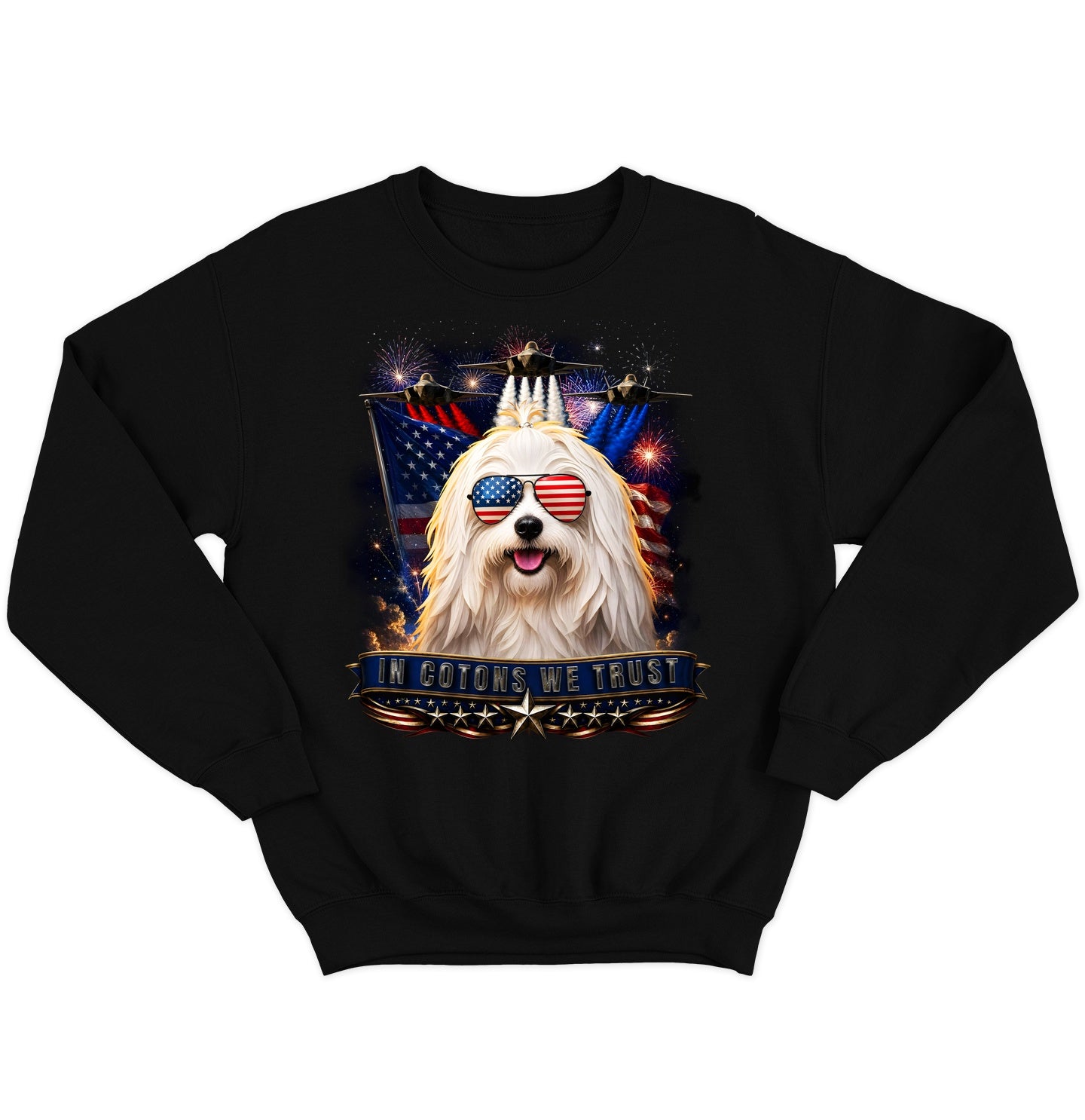 In Cotons de Tulear We Trust - Crewneck Sweatshirt
