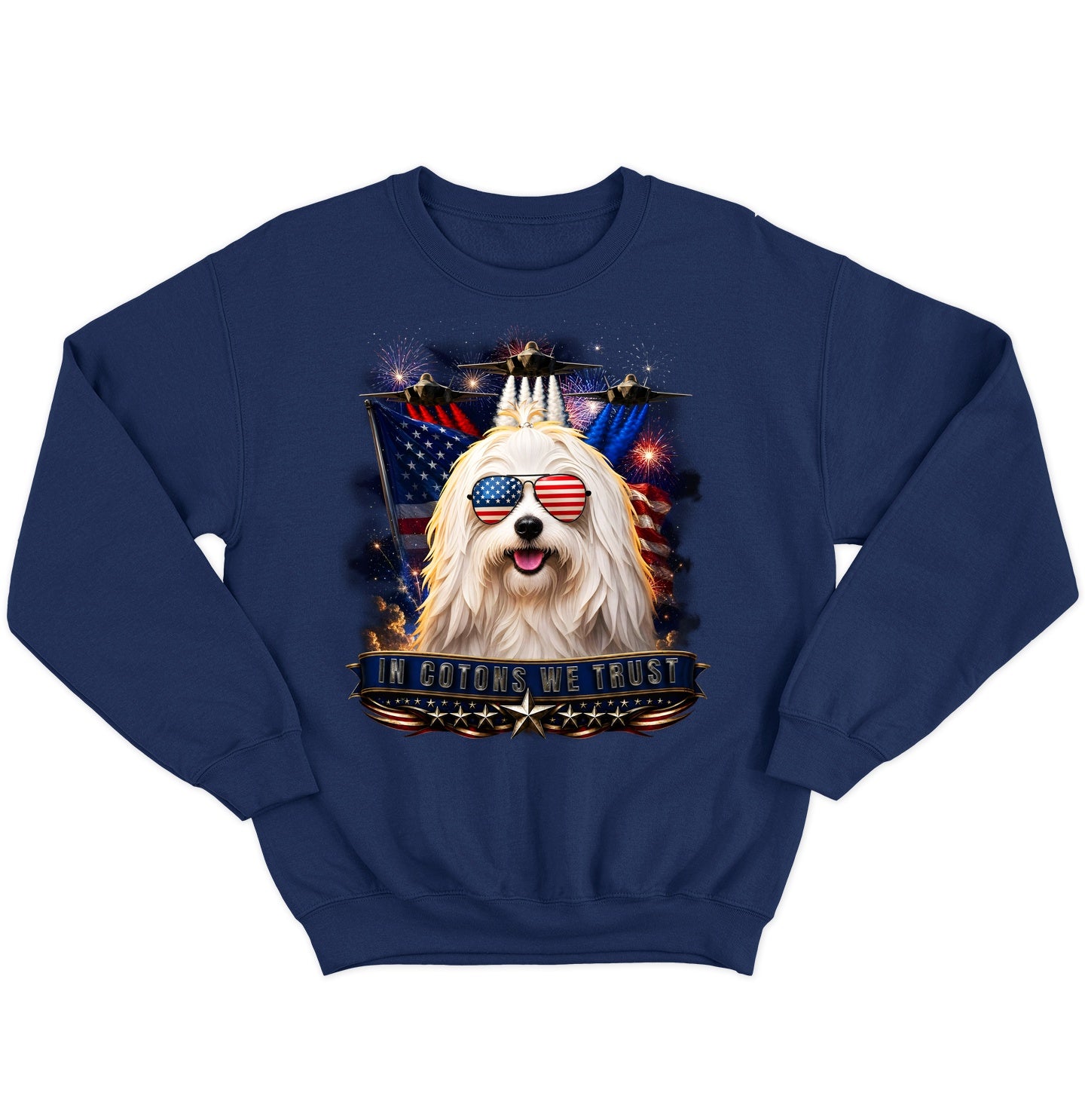 In Cotons de Tulear We Trust - Crewneck Sweatshirt