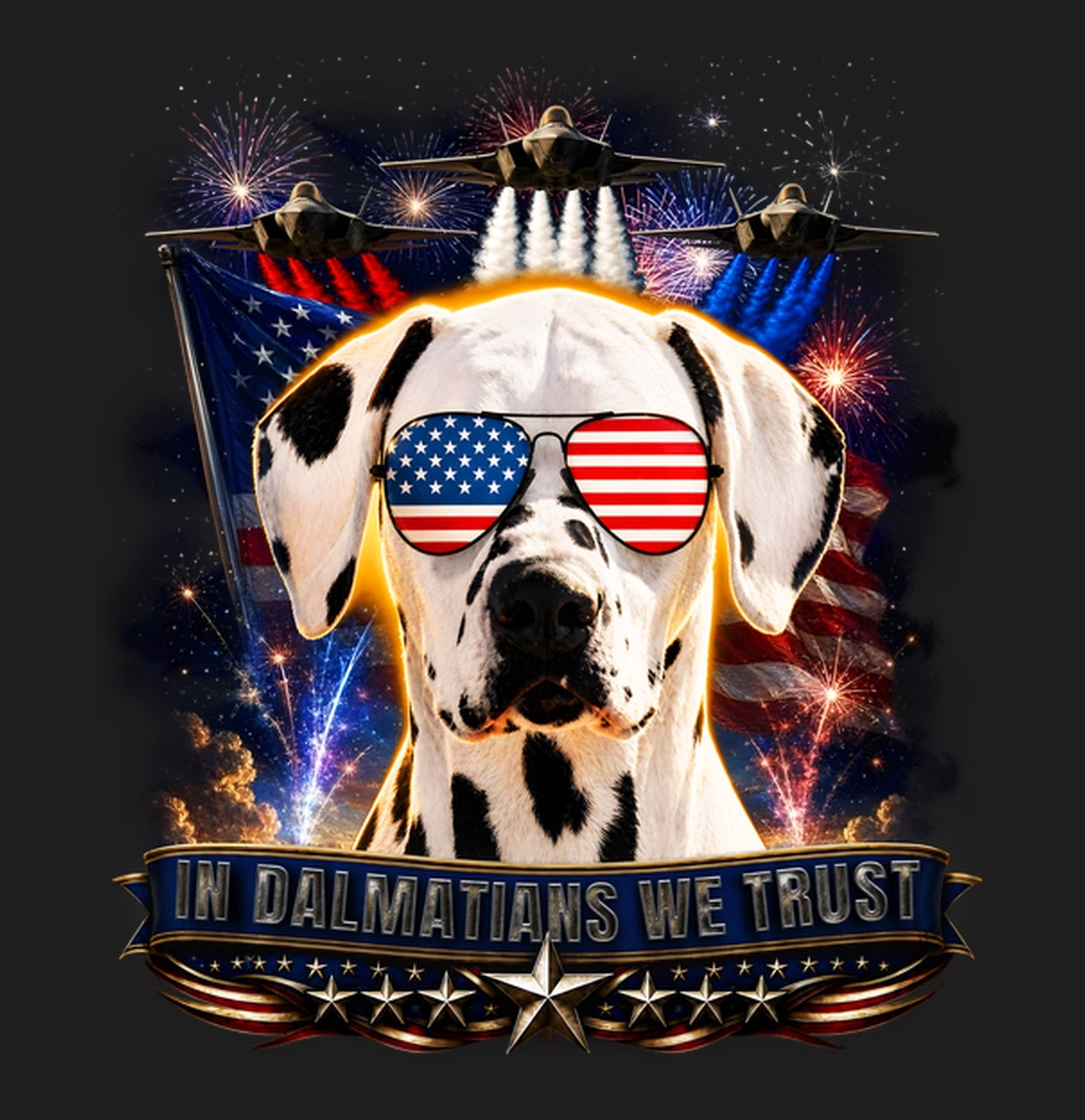 In Dalmatians We Trust - Women's V-Neck T-Shirt
