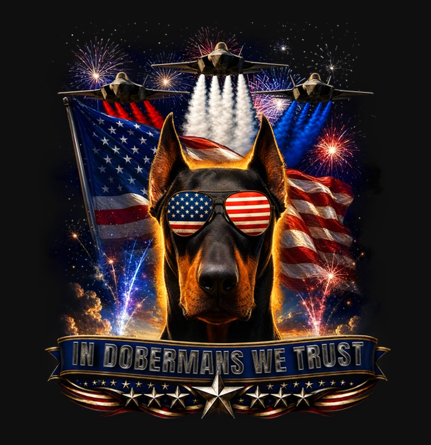 In Doberman Pinschers We Trust - Crewneck Sweatshirt