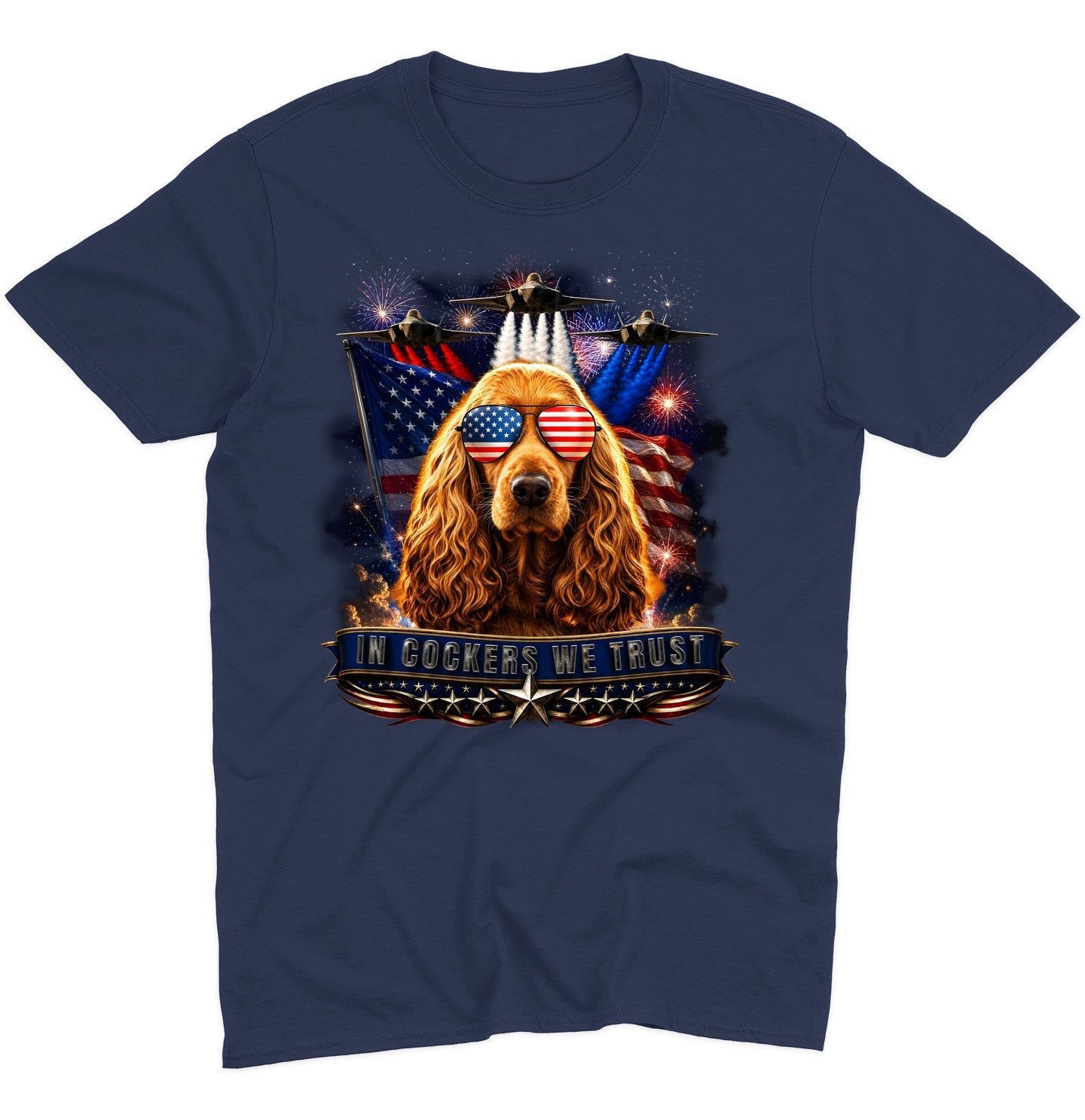 In English Cocker Spaniels We Trust - Adult Unisex T-Shirt