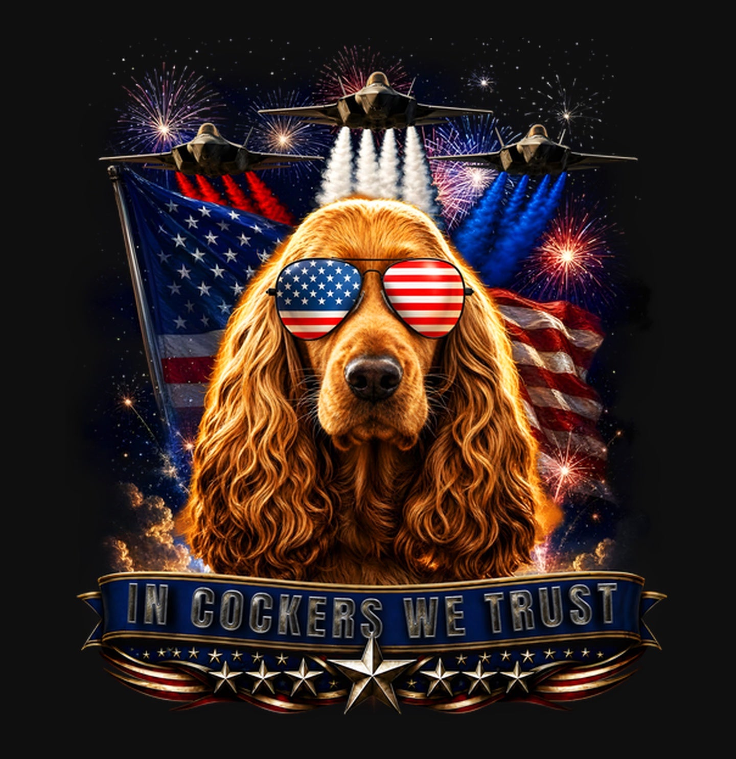 In English Cocker Spaniels We Trust - Crewneck Sweatshirt