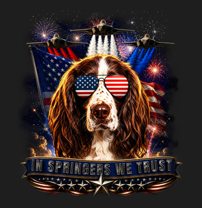 In English Springer Spaniels We Trust - Women's V-Neck T-Shirt