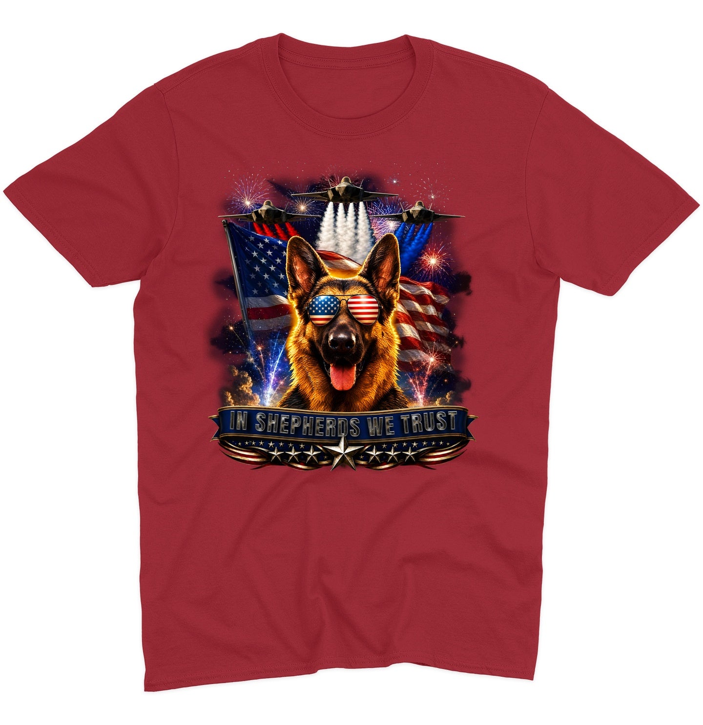 In German Shepherd Dogs We Trust - Adult Unisex T-Shirt