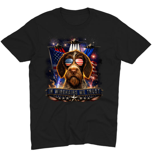 In German Wirehaired Pointers We Trust - Adult Unisex T-Shirt