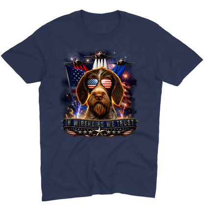 In German Wirehaired Pointers We Trust - Adult Unisex T-Shirt