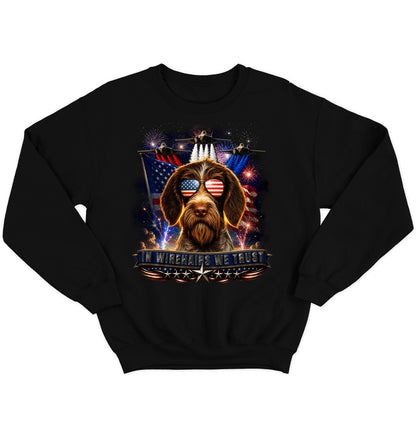 In German Wirehaired Pointers We Trust - Crewneck Sweatshirt