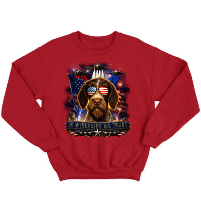 In German Wirehaired Pointers We Trust - Crewneck Sweatshirt
