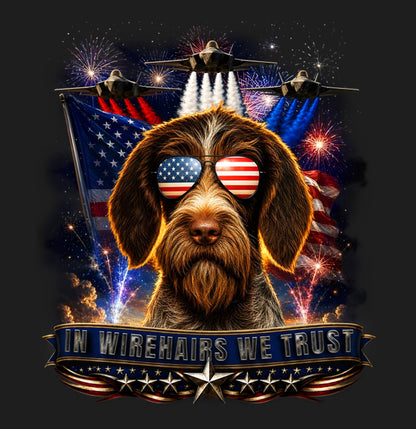 In German Wirehaired Pointers We Trust - Women's V-Neck T-Shirt
