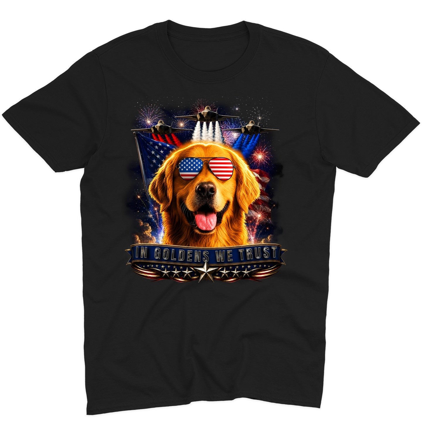In Golden Retrievers We Trust - Adult Unisex T-Shirt