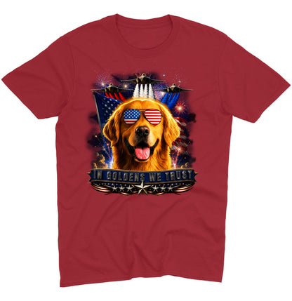 In Golden Retrievers We Trust - Adult Unisex T-Shirt