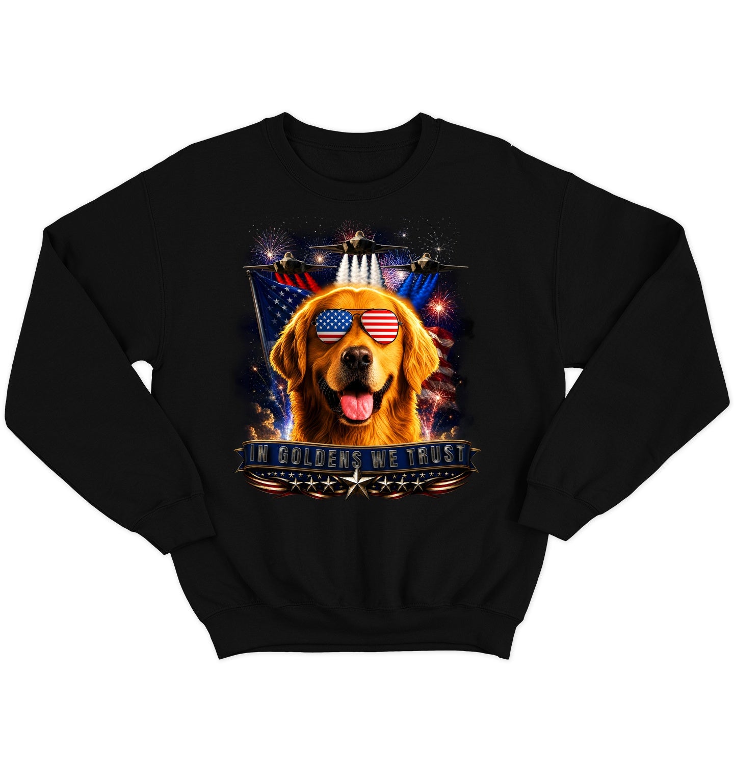 In Golden Retrievers We Trust - Crewneck Sweatshirt