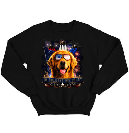 In Golden Retrievers We Trust - Crewneck Sweatshirt