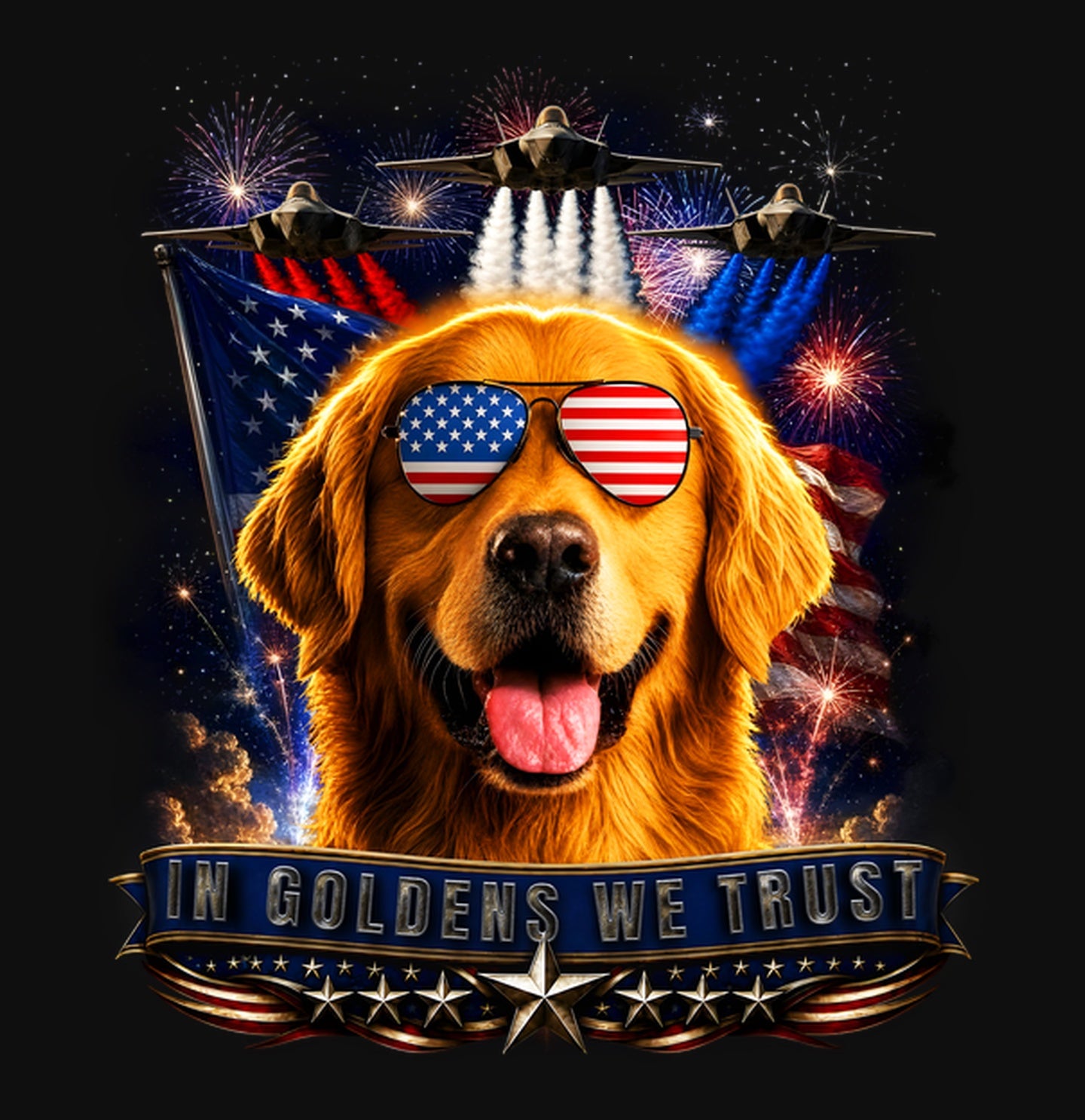In Golden Retrievers We Trust - Crewneck Sweatshirt