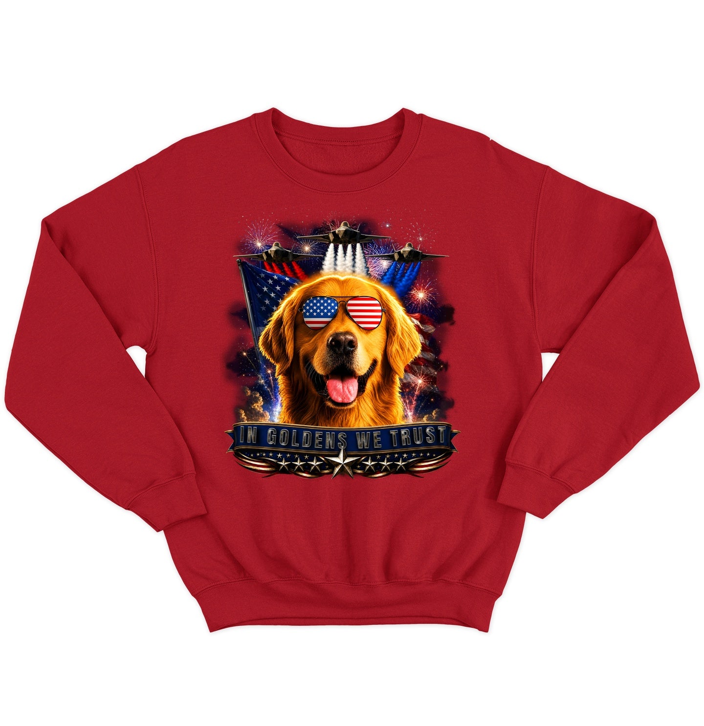 In Golden Retrievers We Trust - Crewneck Sweatshirt
